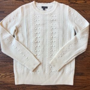 Cream crew neck sweater